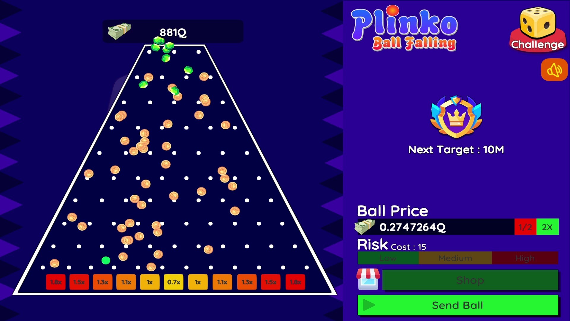 Plinko : Ball Falling 3D-2D screenshot 3