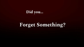 Forget Something trailer thumbnail