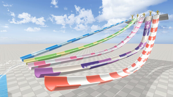 Physically accurate water slide simulation (in development) trailer thumbnail