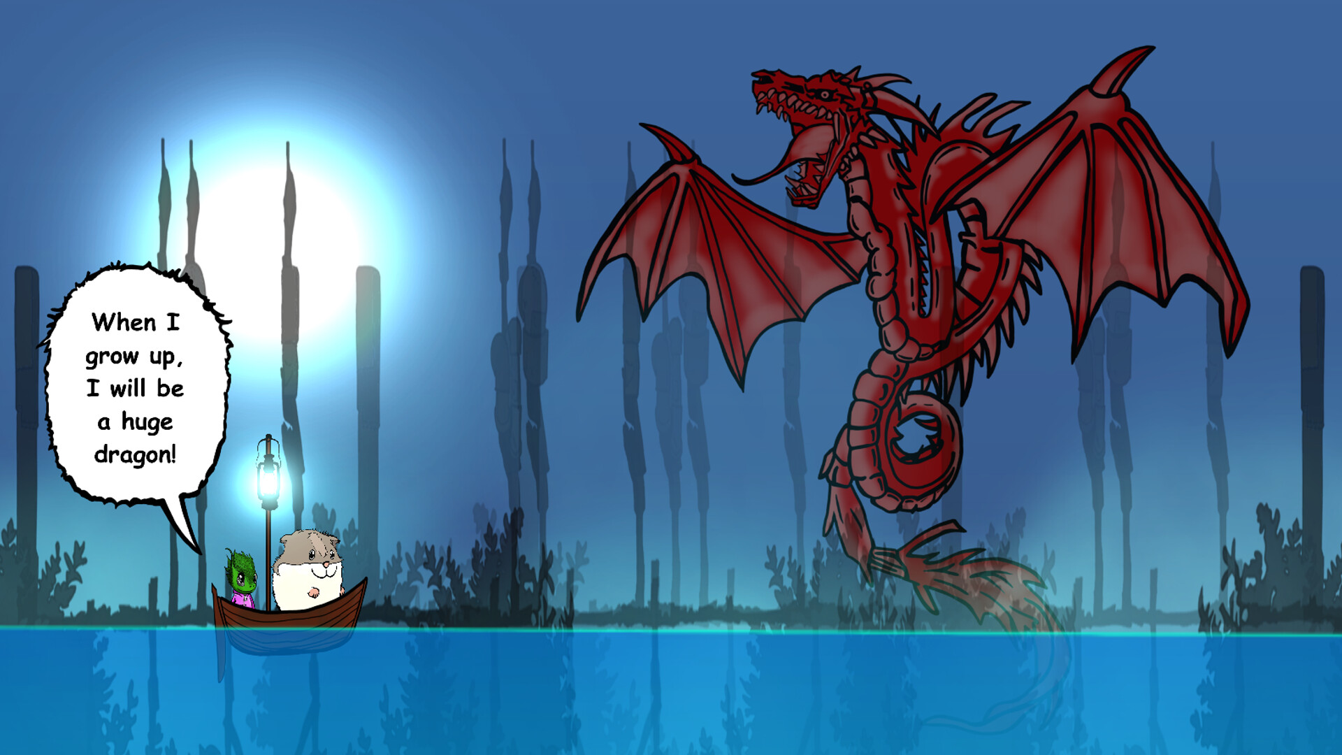 Visual novel for the kids: Lumi And Baby - Hamster And Baby Dragon screenshot 2