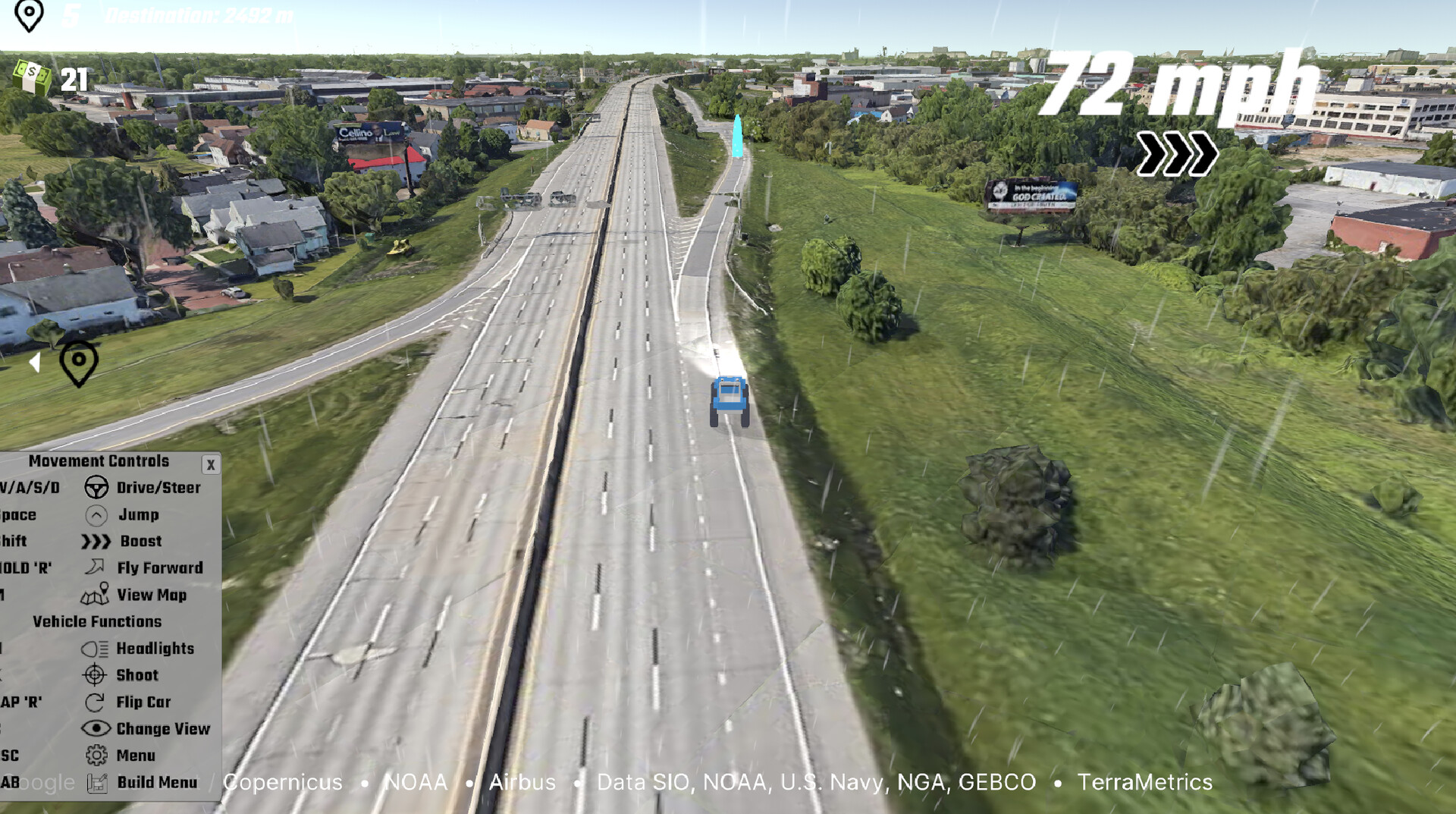 EarthKart: Google Maps Driving Simulator screenshot 1