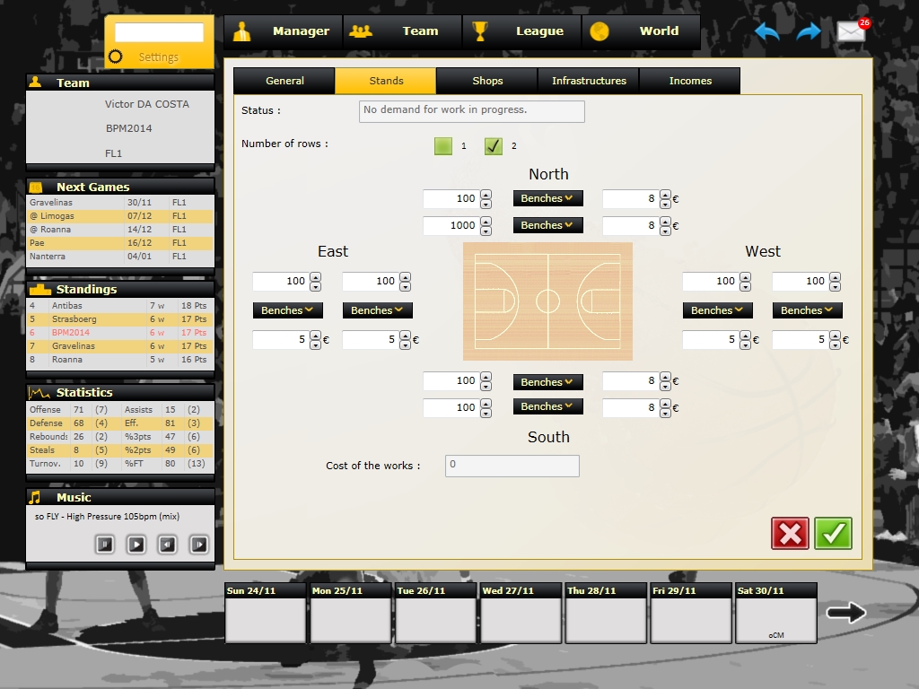 Basketball Pro Management 2014 screenshot 2