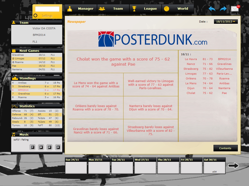Basketball Pro Management 2014 screenshot 6