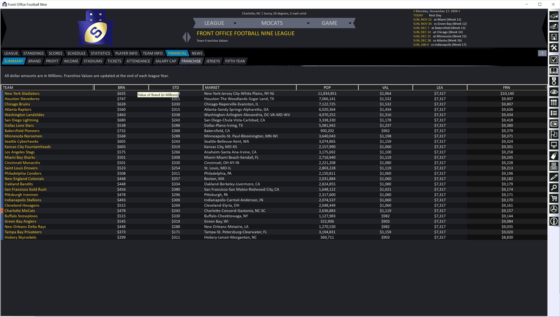 Front Office Football Nine screenshot 17