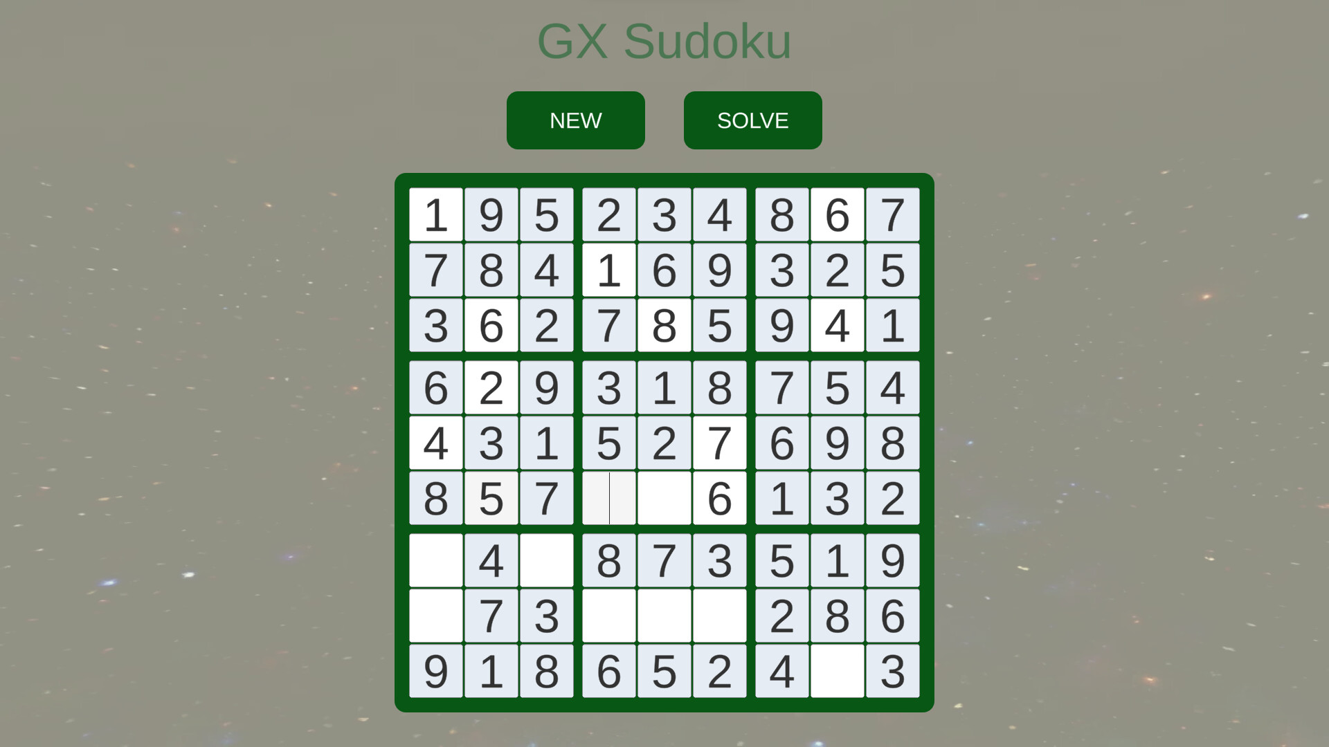 GX Sudoku screenshot 1