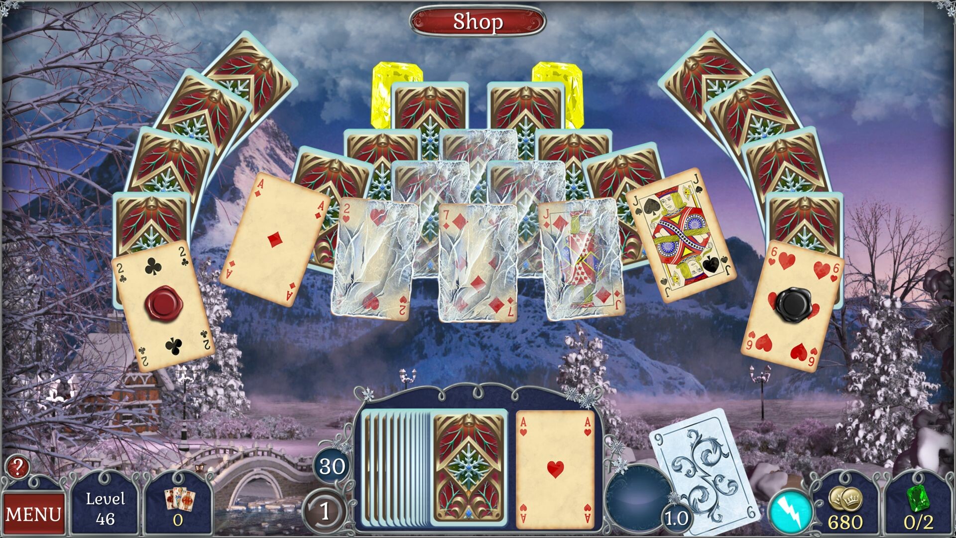Jewel Match Solitaire Winterscapes 2 - Collector's Edition screenshot 4
