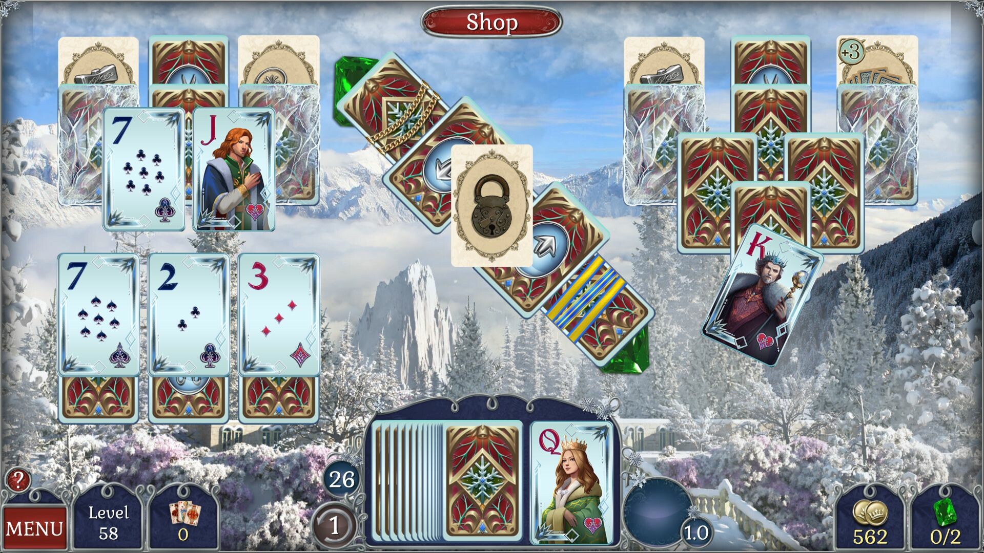 Jewel Match Solitaire Winterscapes 2 - Collector's Edition screenshot 1