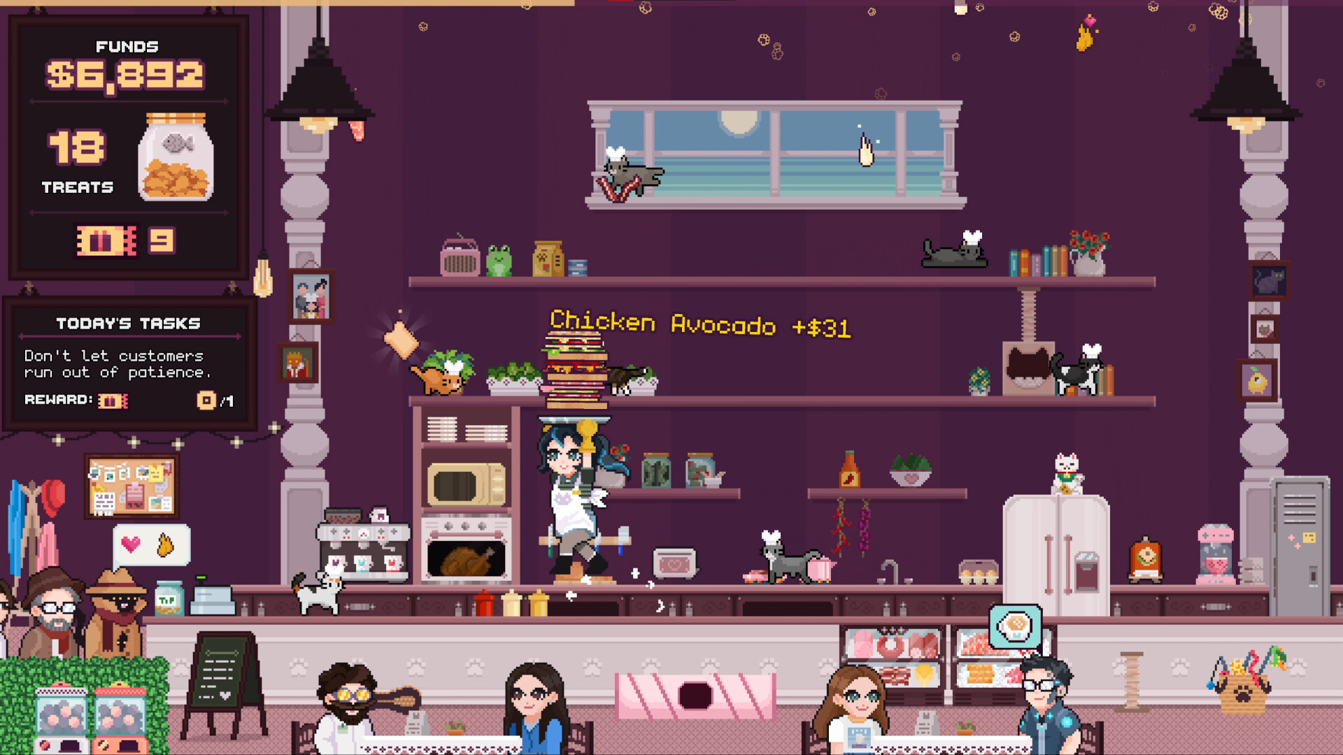 Supurr Cat Cafe: Sandwich Rush screenshot 1