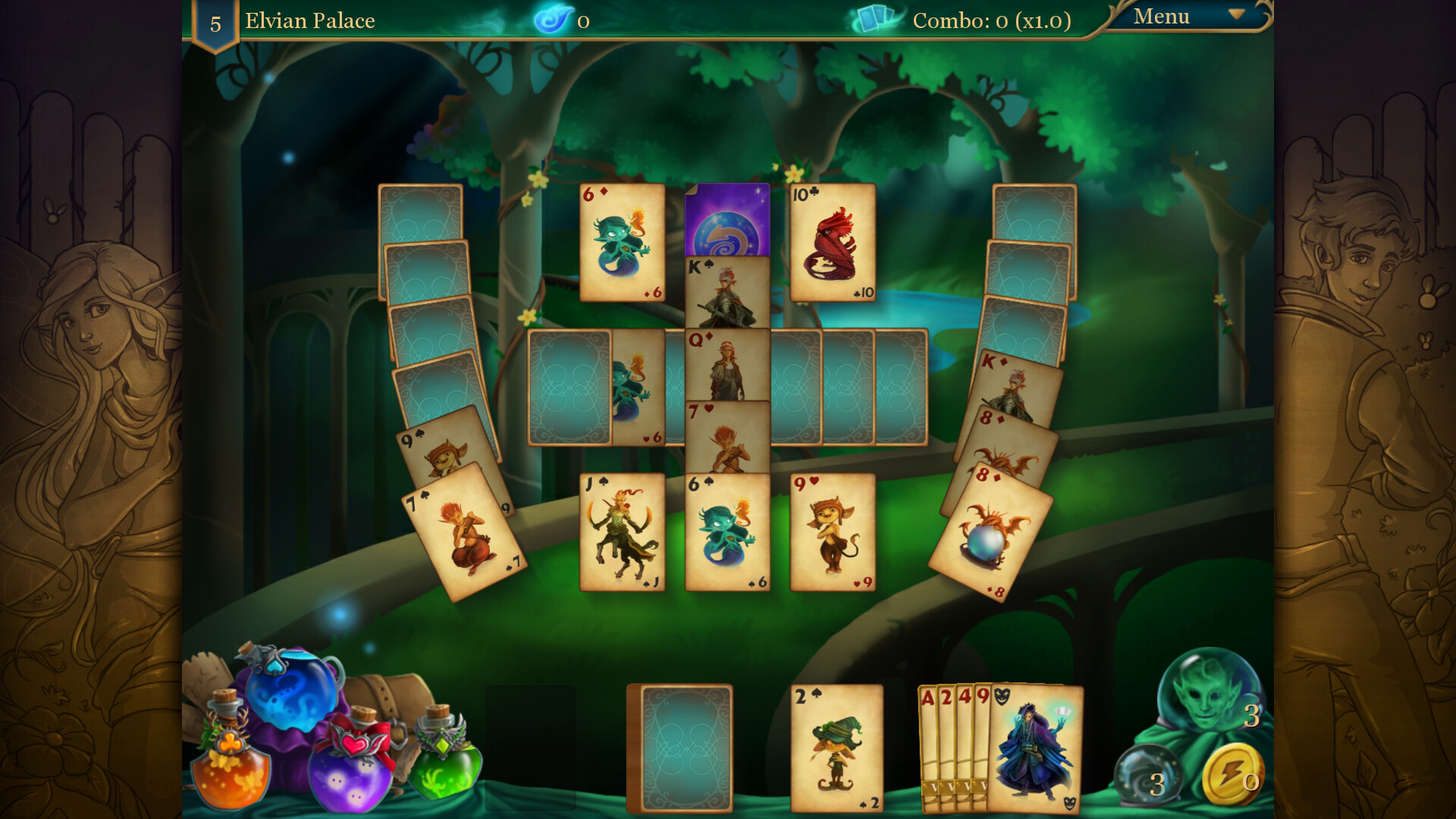 Magic Cards Solitaire 2 - The Fountain of Life screenshot 4
