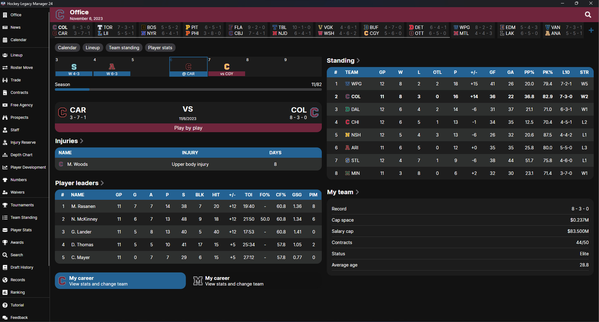 Hockey Legacy Manager 24 screenshot 1