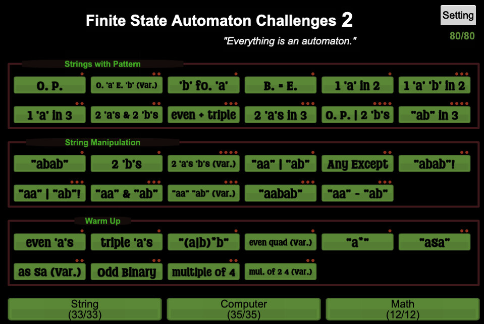 Finite State Automaton Challenges 2 screenshot 1