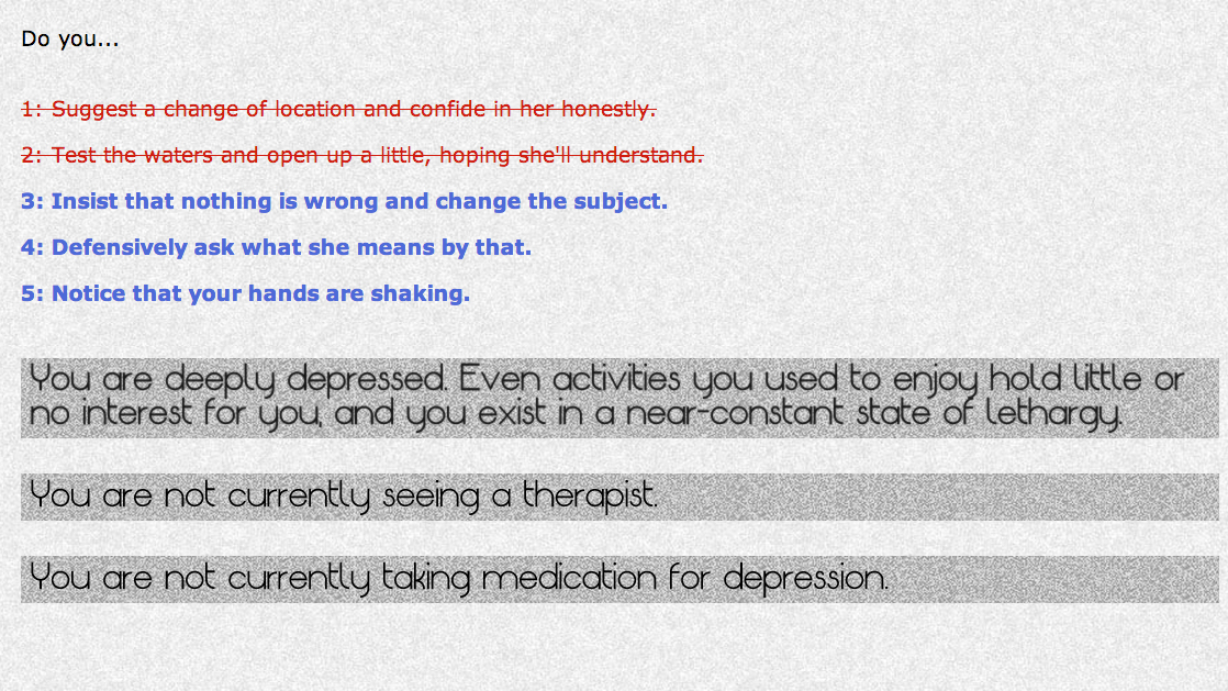 Depression Quest screenshot 2