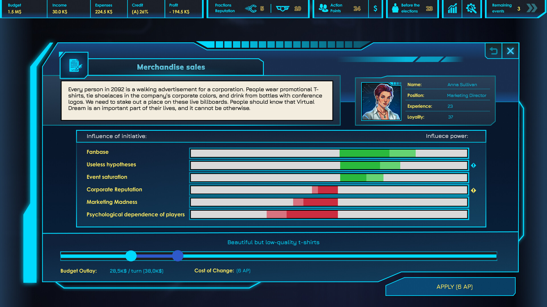 CEO Sim: Cyberpunk screenshot 3