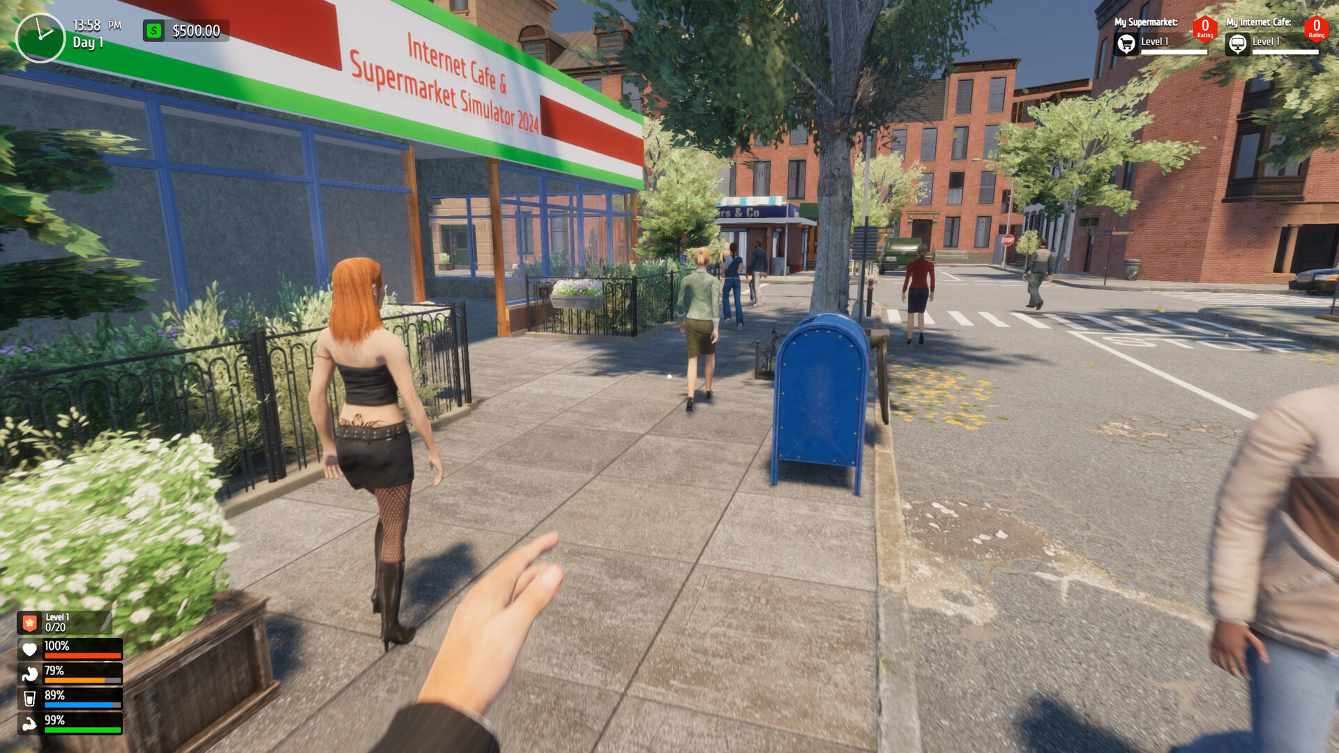 Supermarket & Internet Cafe Simulator screenshot 1