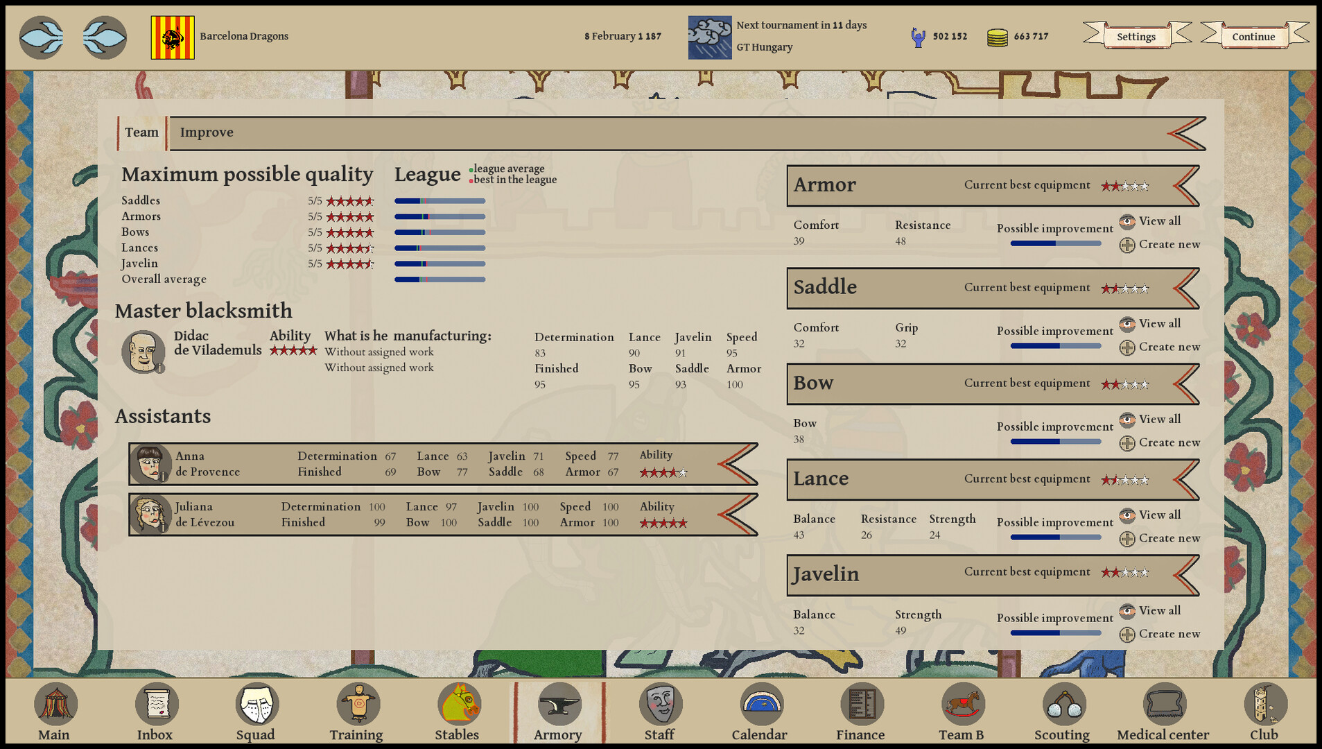 Jousting Manager screenshot 2