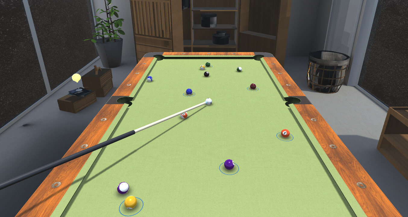 Pocketing the ball-Billiards Simulator - 8 ball- 3D pool screenshot 3