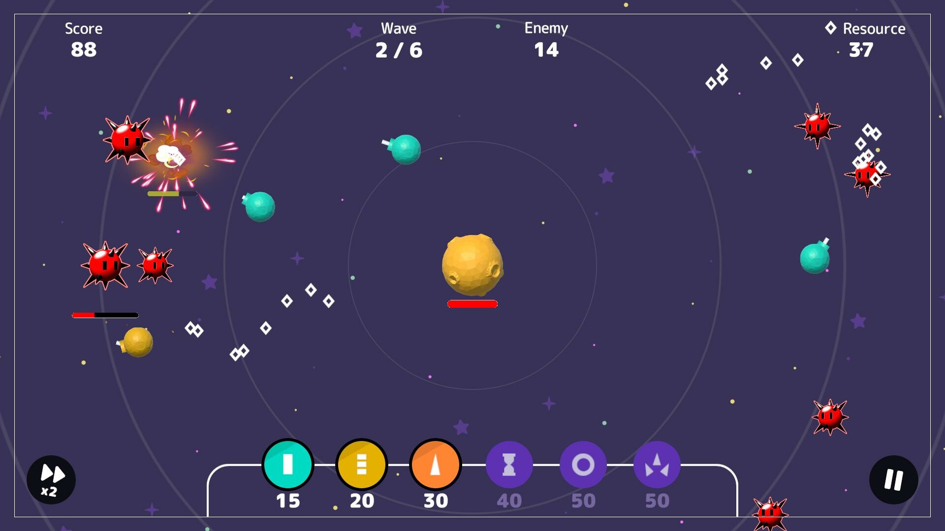 さーきゅらーディフェンス!!～とある辺境惑星開拓事務所、３０日の記録～ screenshot 2