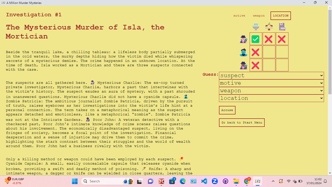 A Million Murder Mysteries screenshot 3