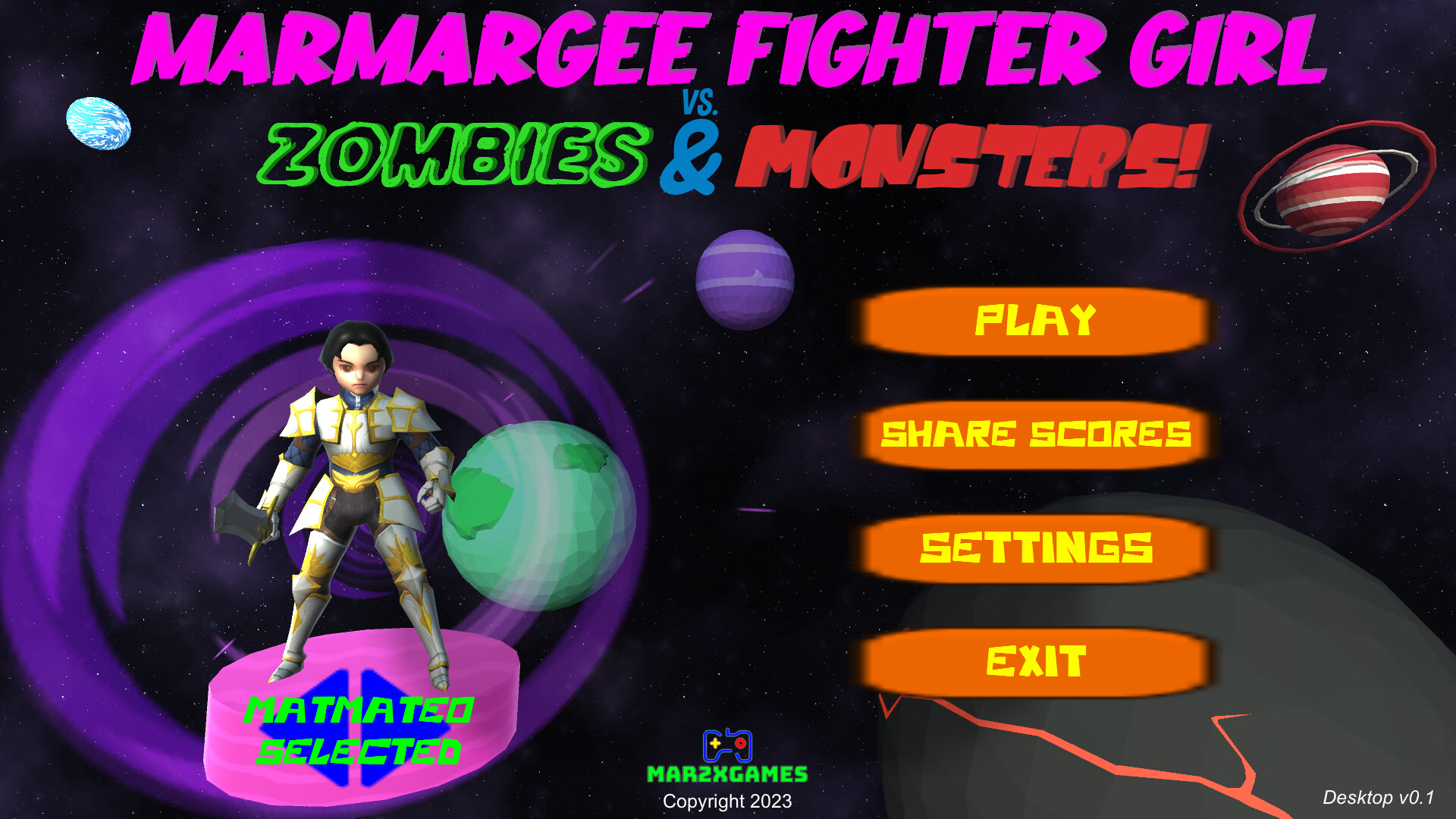 Marmargee Fighter Girl vs. Zombies & Monsters! screenshot 5