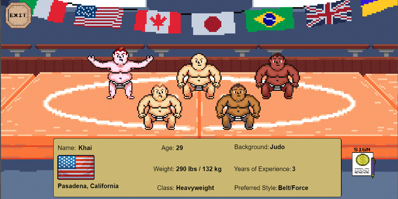 American Sumo Manager - Road to Major League Sumo screenshot 6