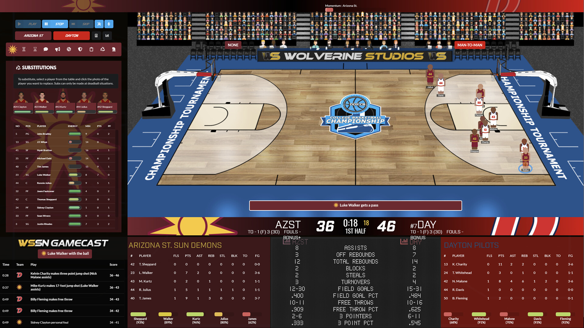 Draft Day Sports: College Basketball 2024 screenshot 1