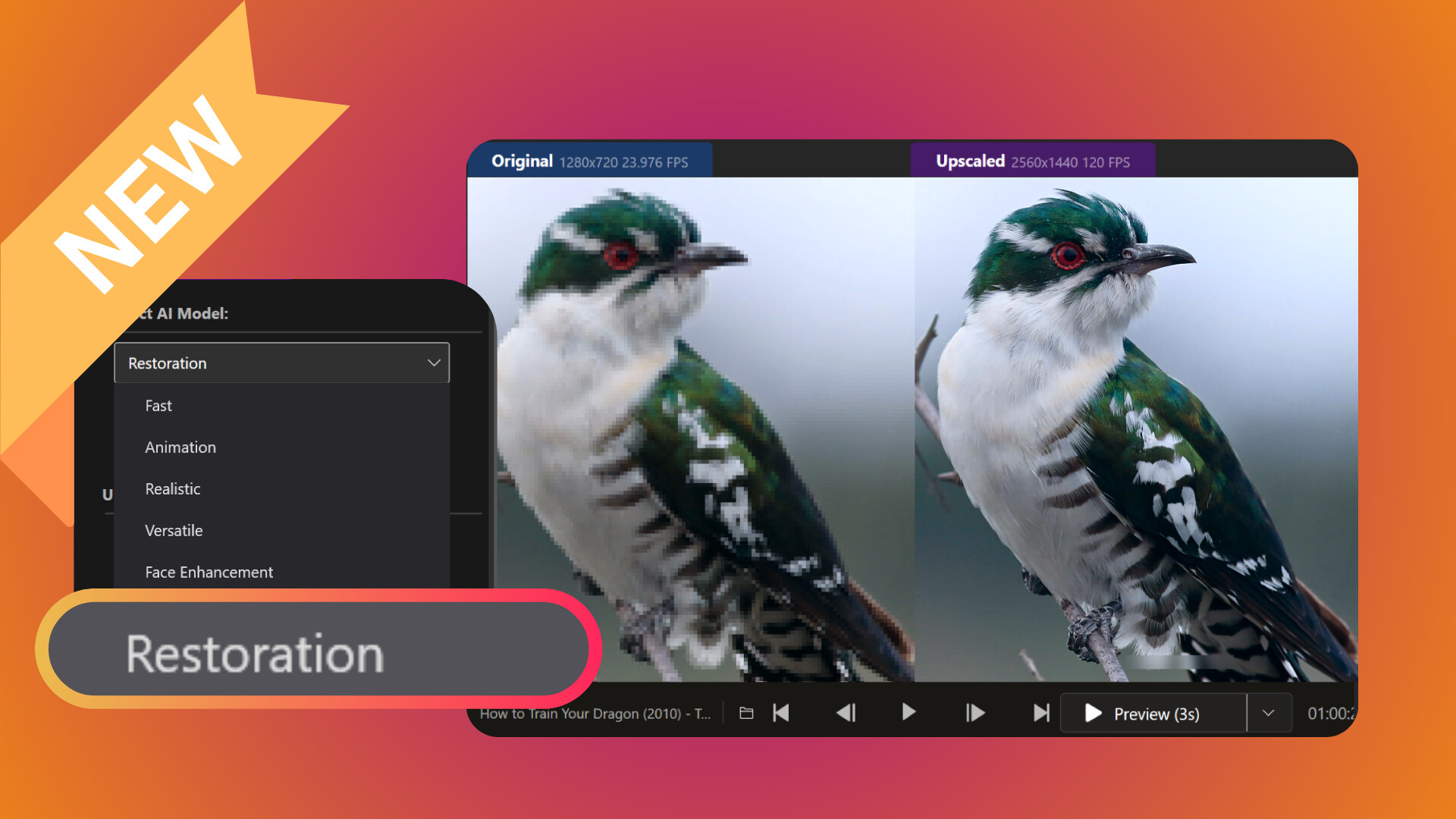 Nero AI Video Upscaler screenshot 1