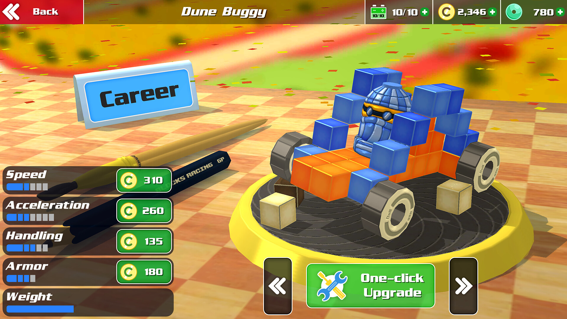 Pixel Car Racing: Blocky Crash screenshot 1