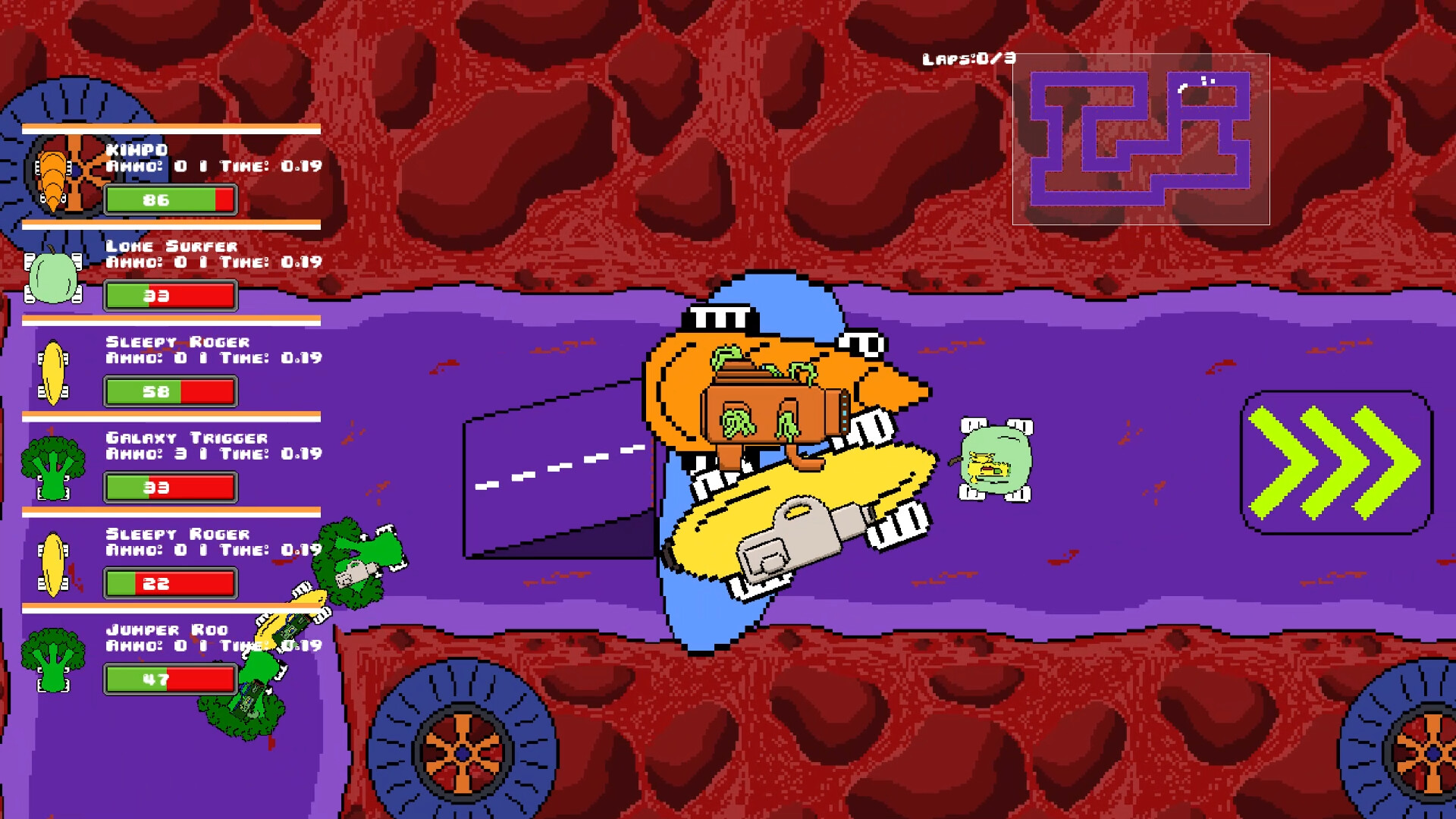 Veg out Crew 2D Racer screenshot 6