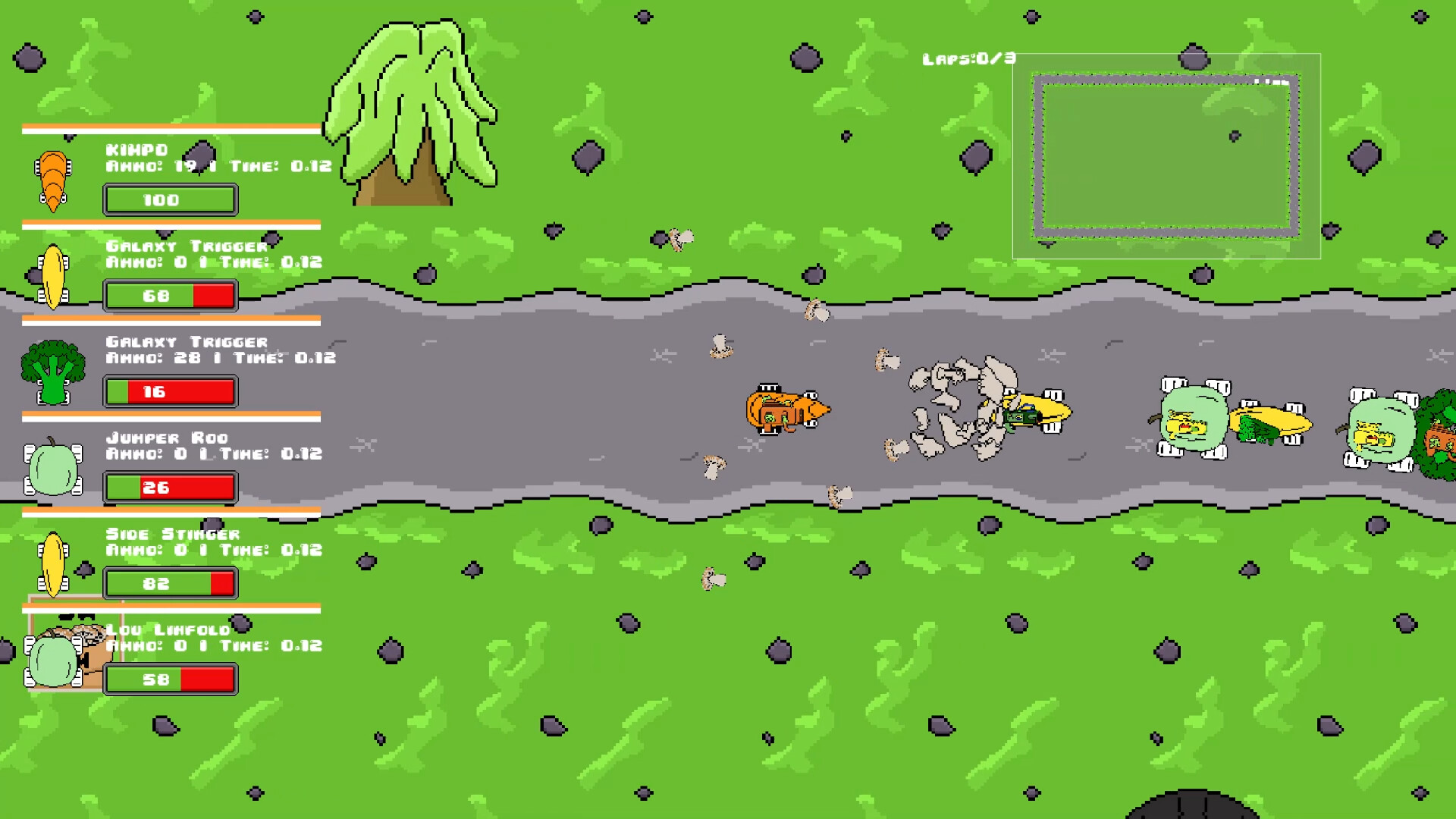 Veg out Crew 2D Racer screenshot 2