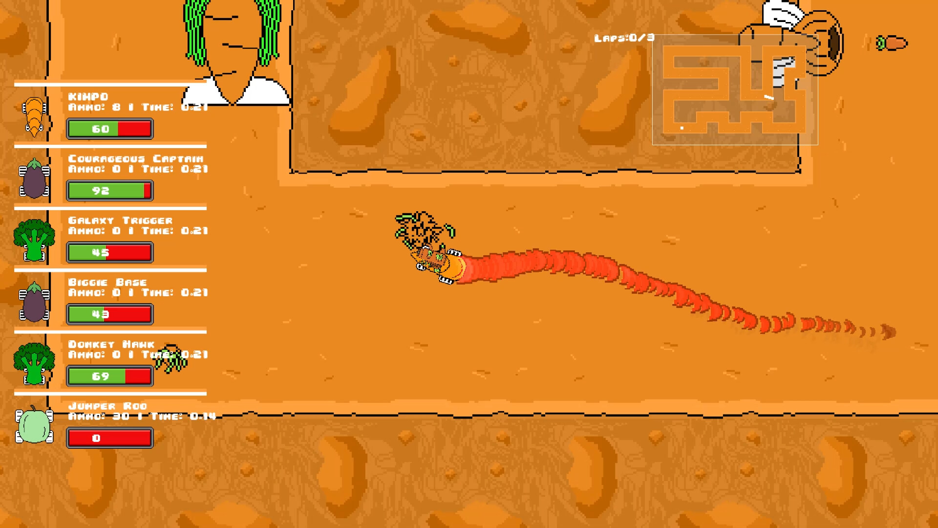 Veg out Crew 2D Racer screenshot 1