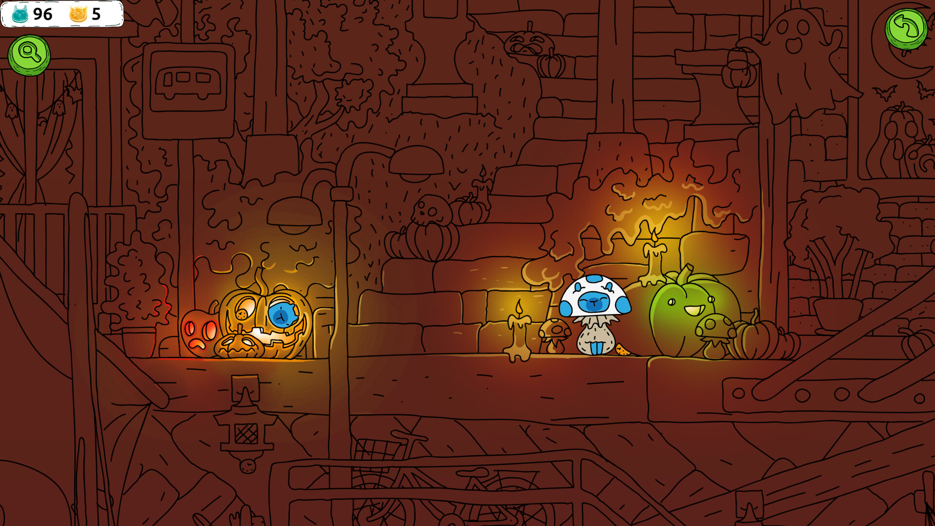 Hidden Capybaras with Orange and Pumpkins: Spooky Halloween Edition screenshot 1