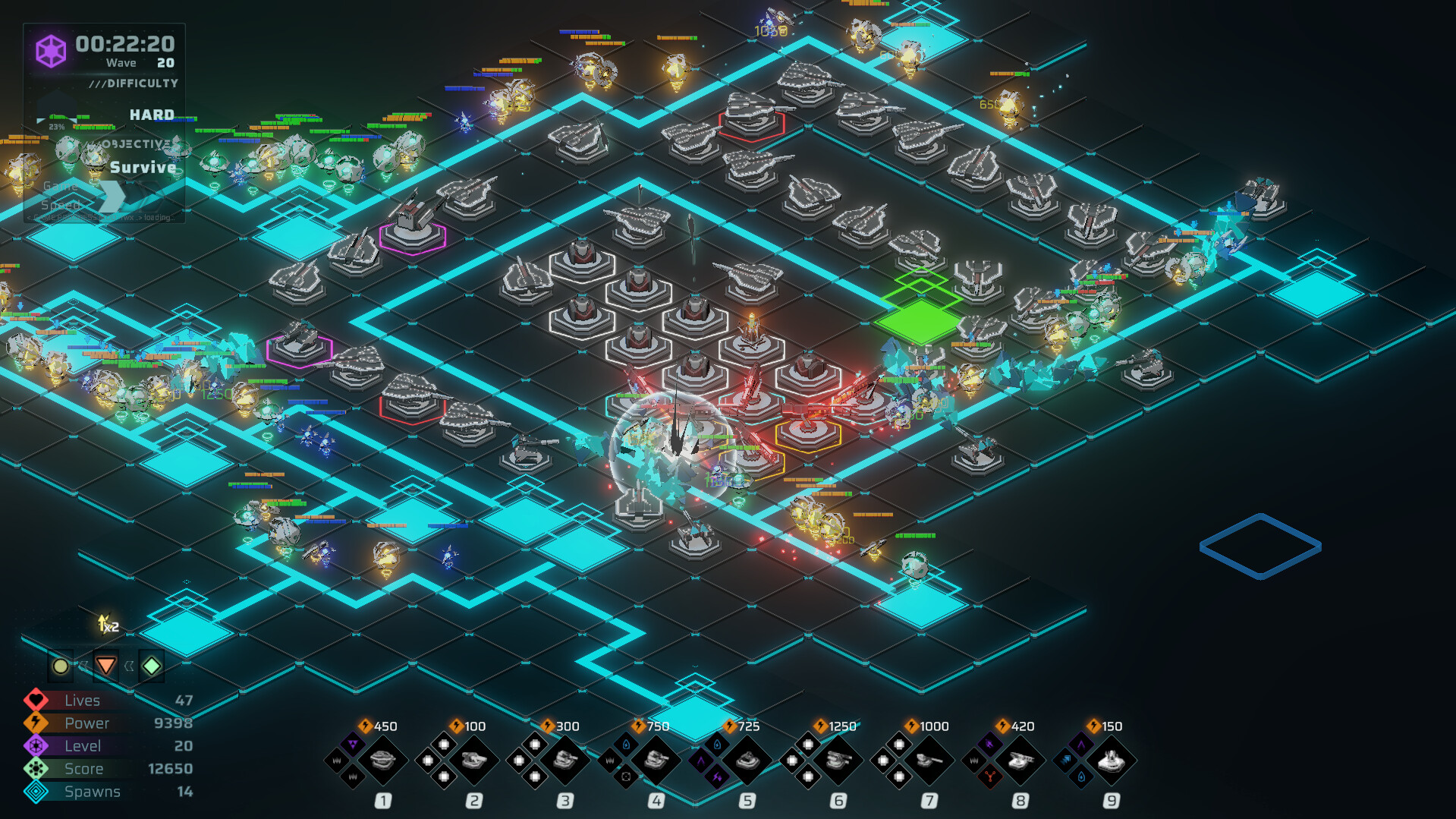 Neon Grid Defenders screenshot 9