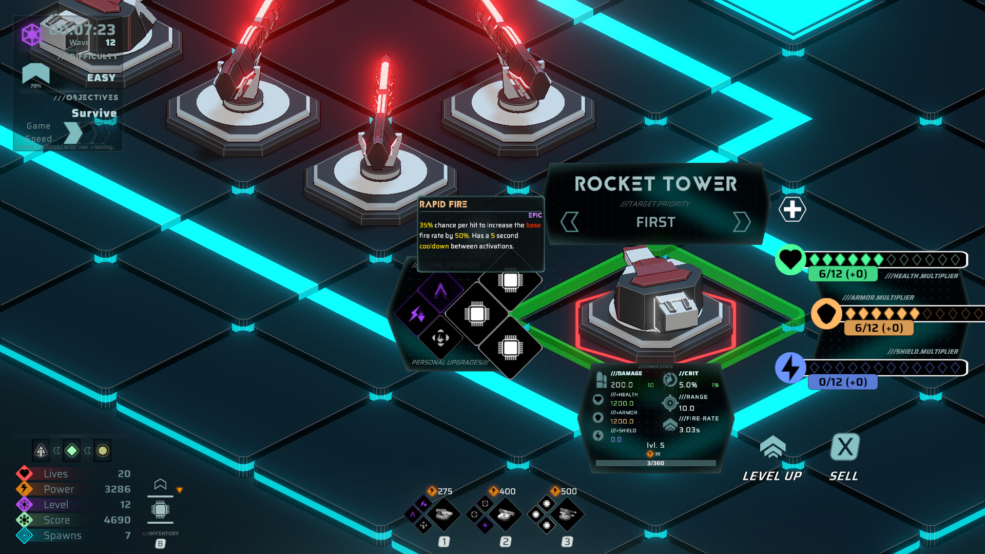 Neon Grid Defenders screenshot 5