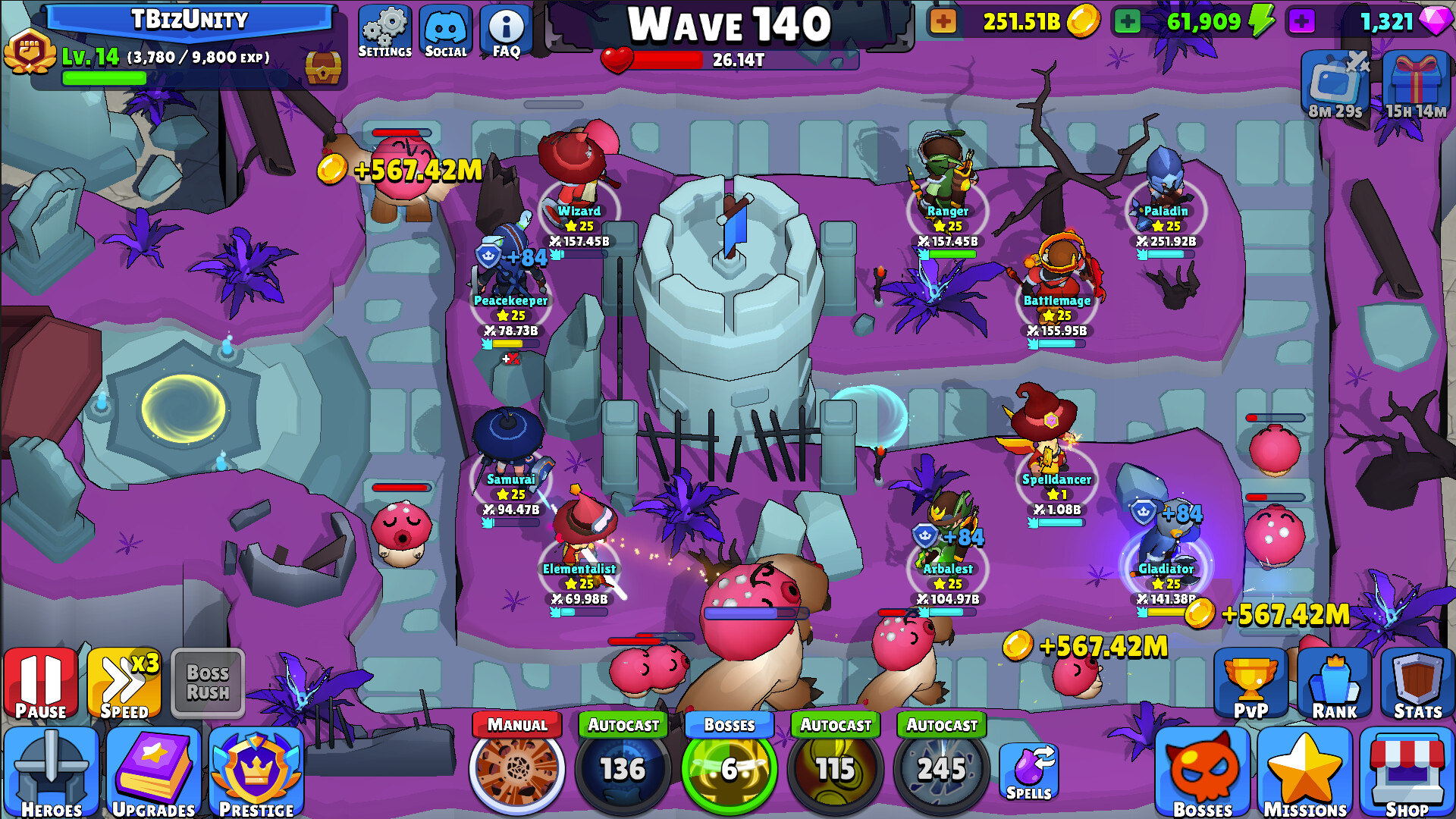 Idle Hero TD - Tower Defense RPG screenshot 4