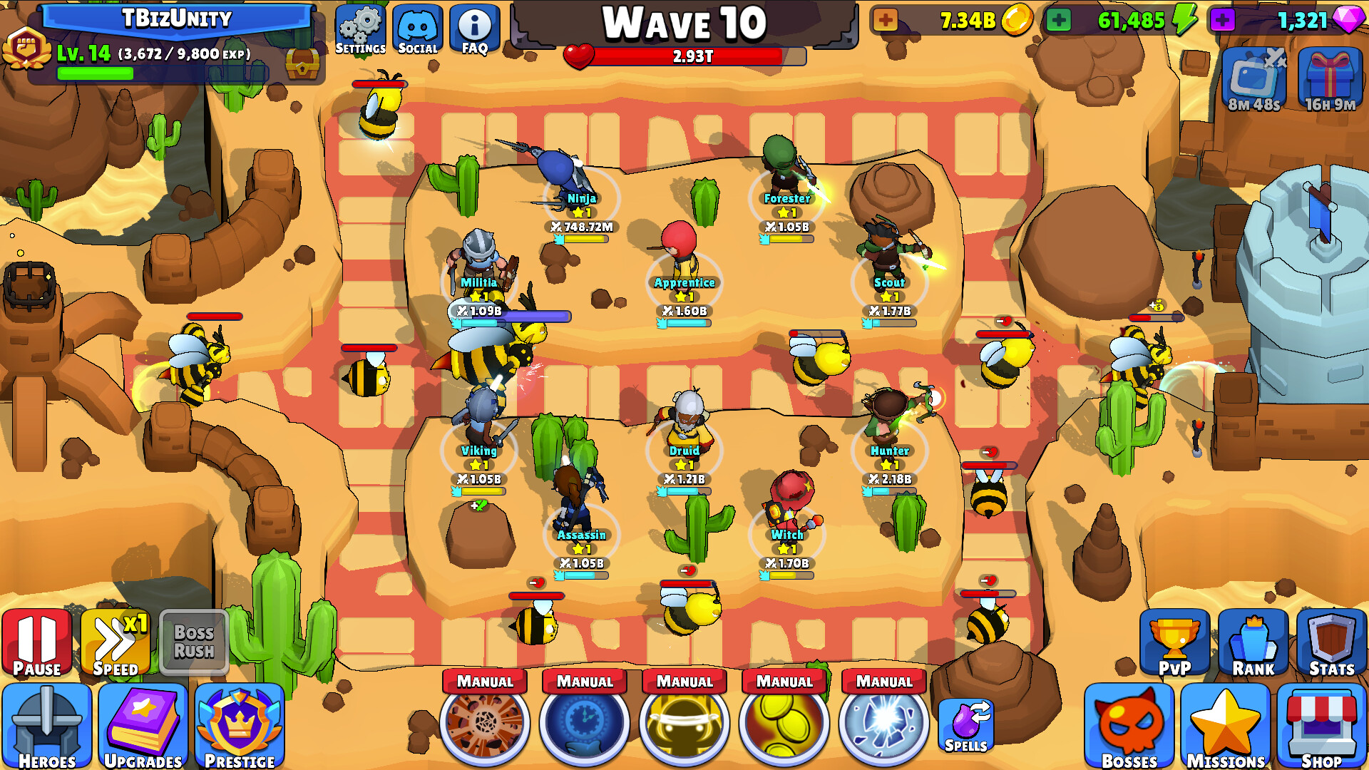 Idle Hero TD - Tower Defense RPG screenshot 3