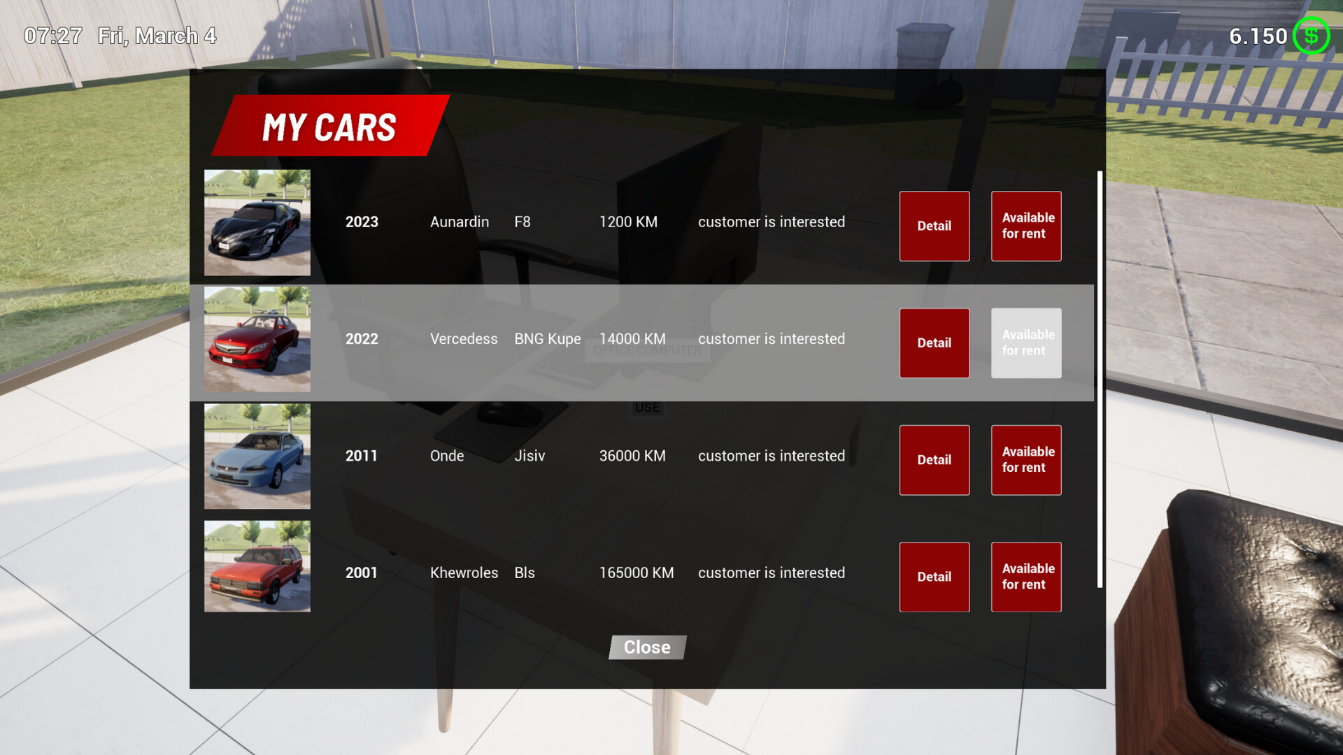 Rent A Car Simulator 24: Prologue screenshot 2