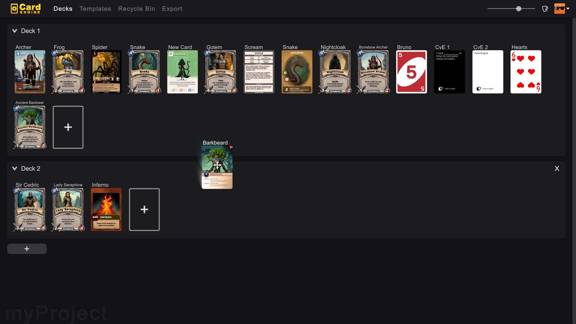 Card Engine screenshot 2