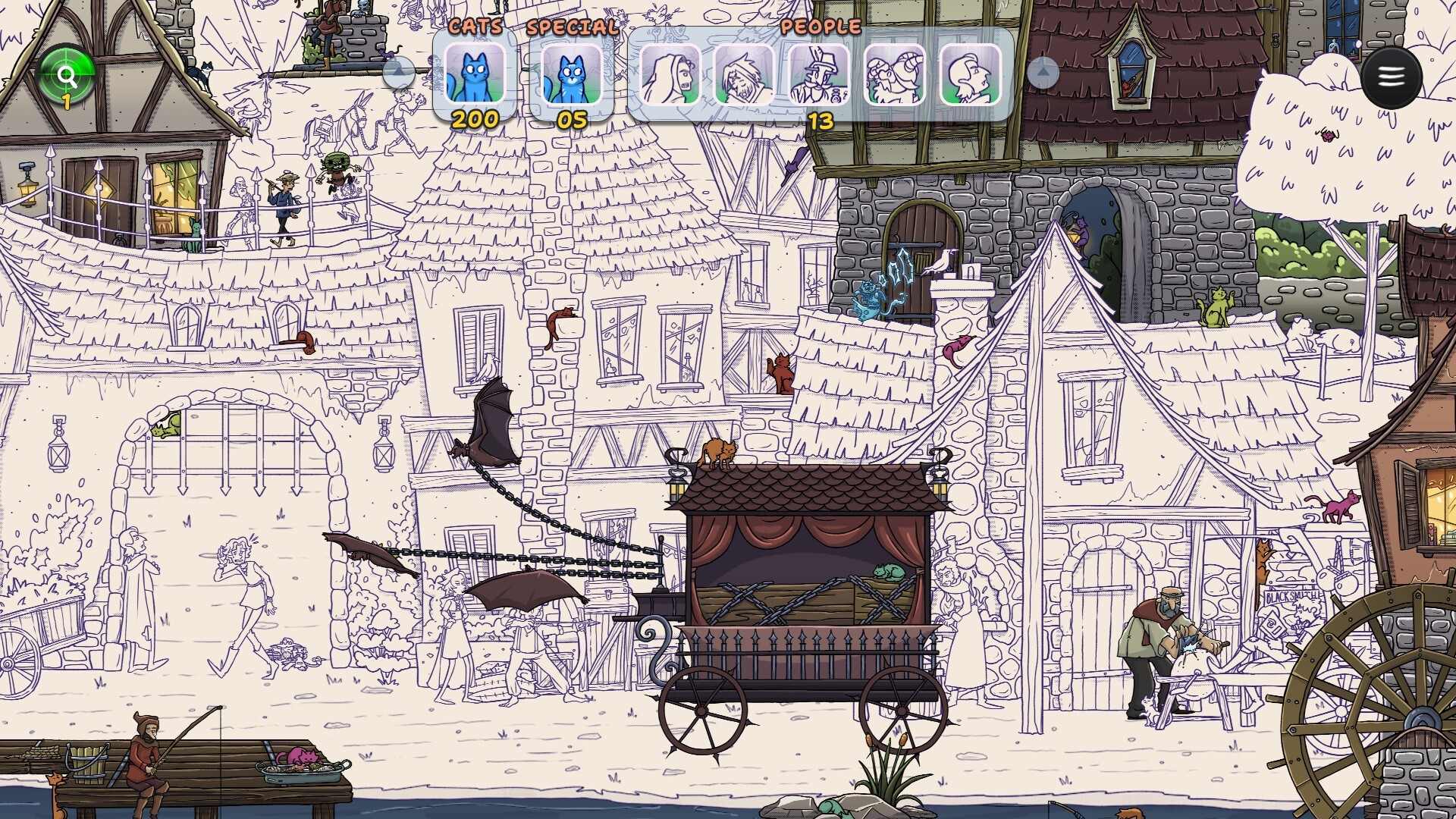 Hidden Cats in Spooky Village screenshot 2