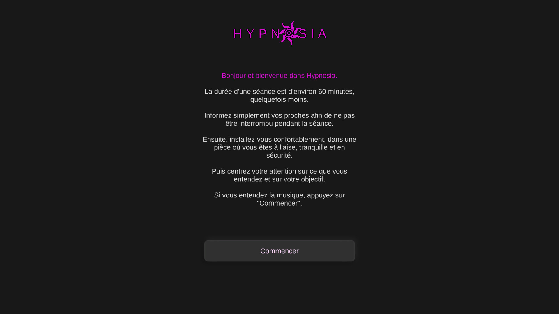 Hypnosia - Application d'Hypnose avec Reconnaissance Vocale screenshot 2
