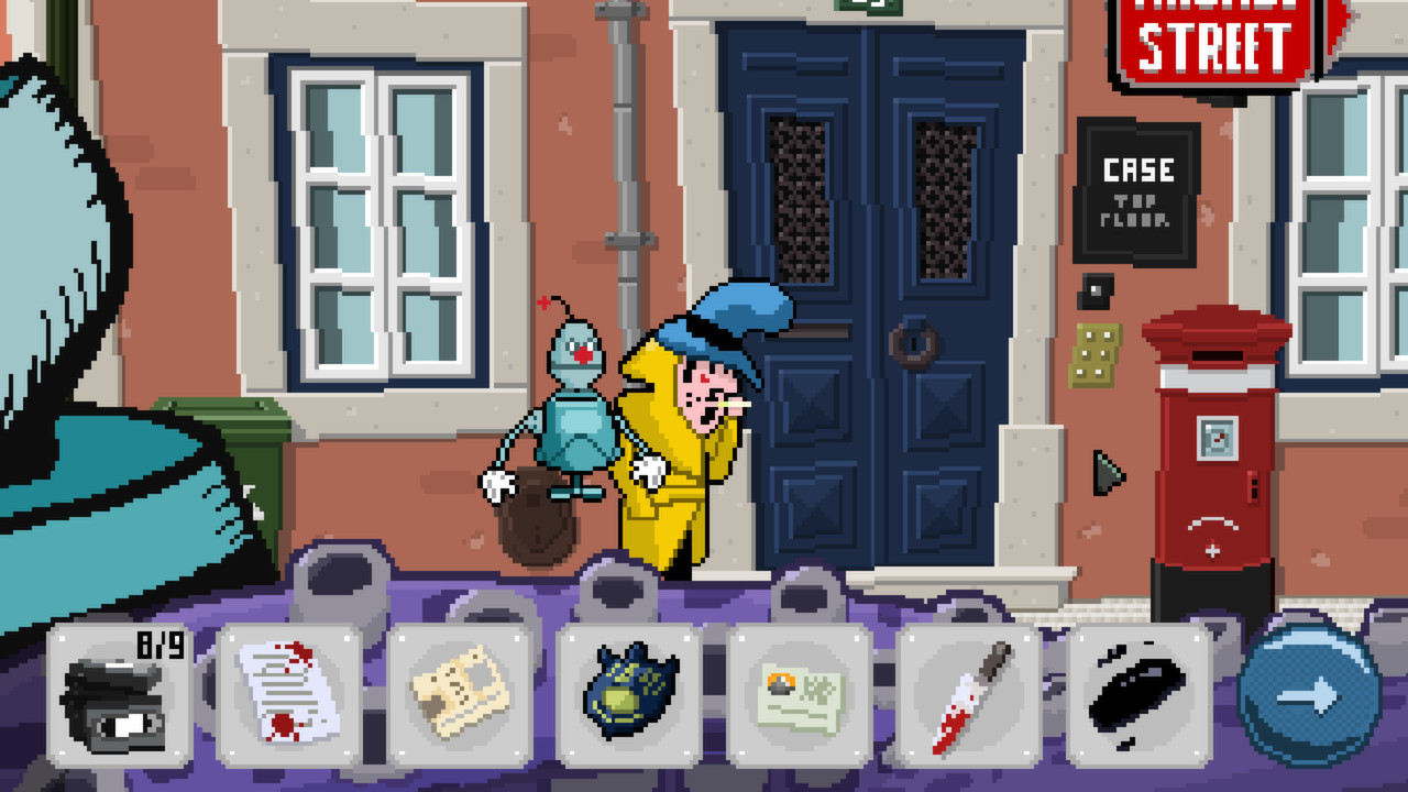 Detective Case and Clown Bot in: Murder in the Hotel Lisbon screenshot 6