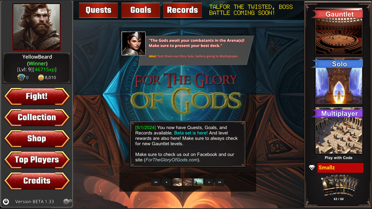 For the Glory of Gods TCG screenshot 1