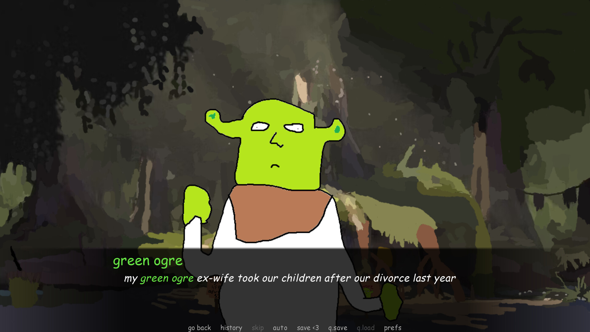 green ogre gives you terrible life advice and dies screenshot 3