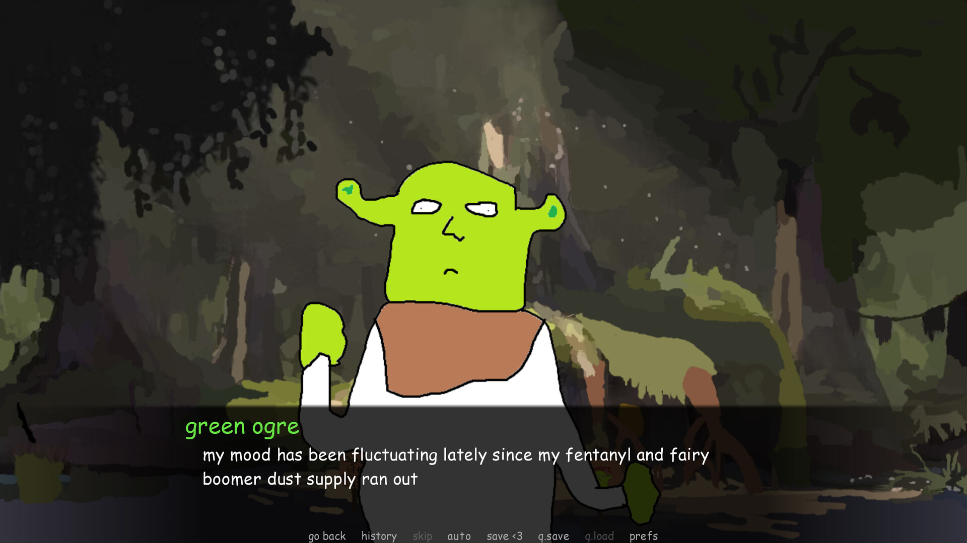 green ogre gives you terrible life advice and dies screenshot 5
