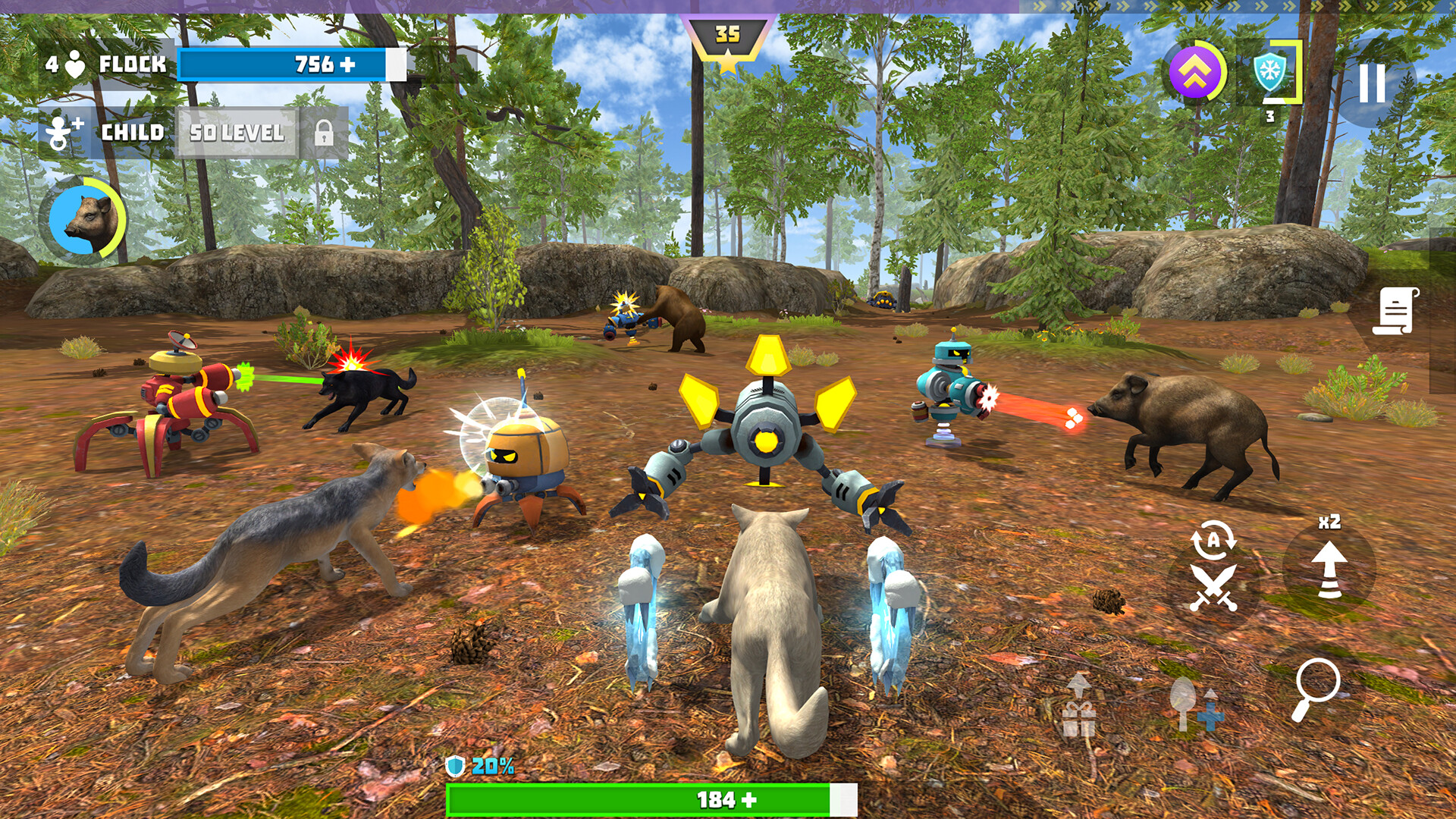 Wolf Hero: Animals vs Robots screenshot 3