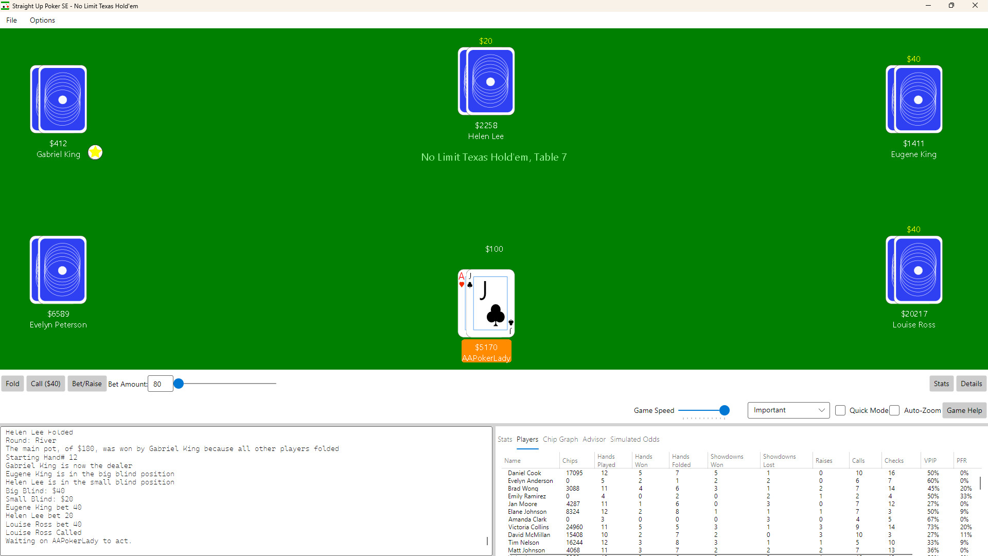 Straight Up Poker SE screenshot 2