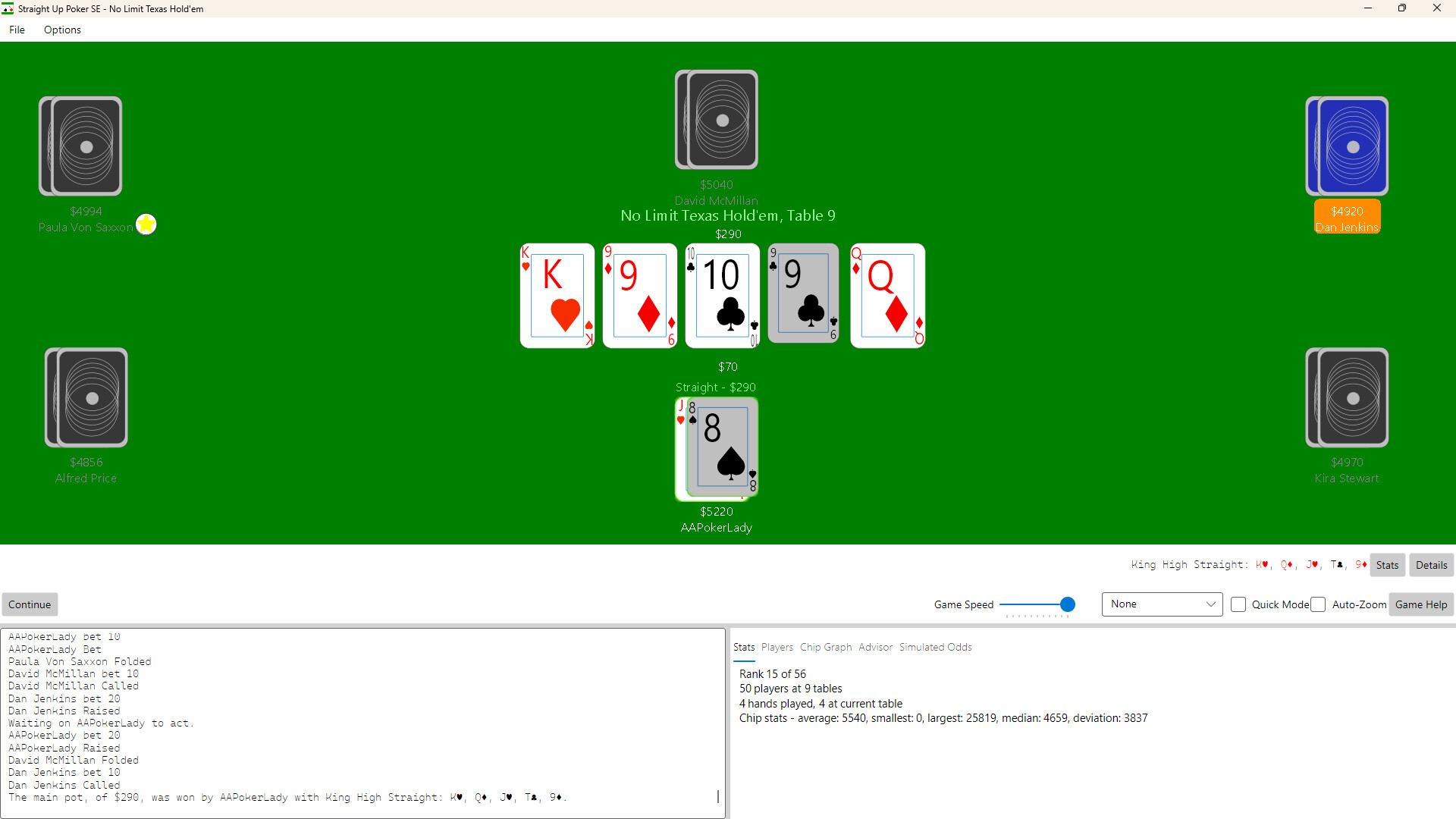 Straight Up Poker SE screenshot 1