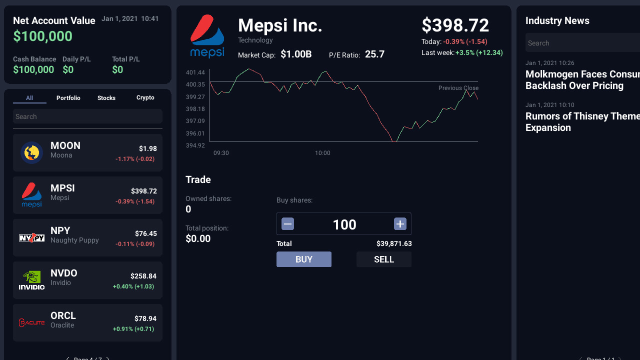 Day Trader Tycoon screenshot 1