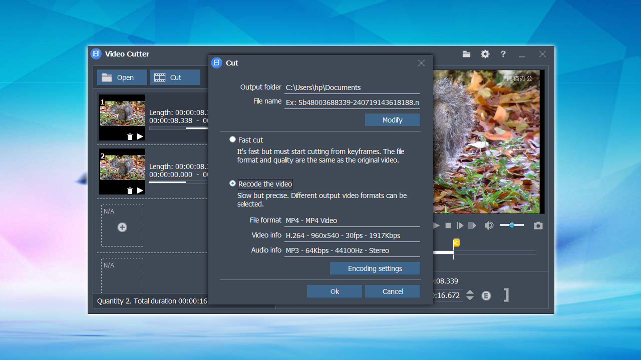 Fast video cutter joiner screenshot 3