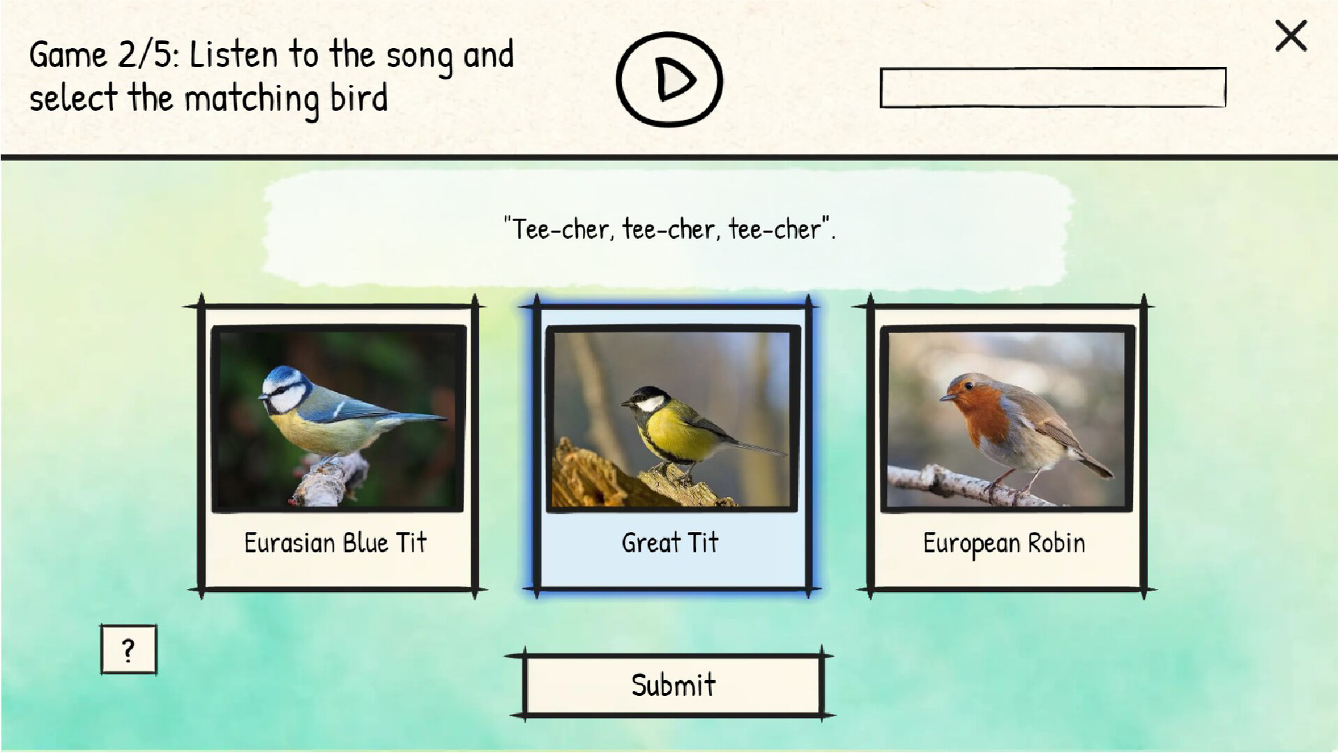BirdLingo: A birdsong learning game screenshot 1