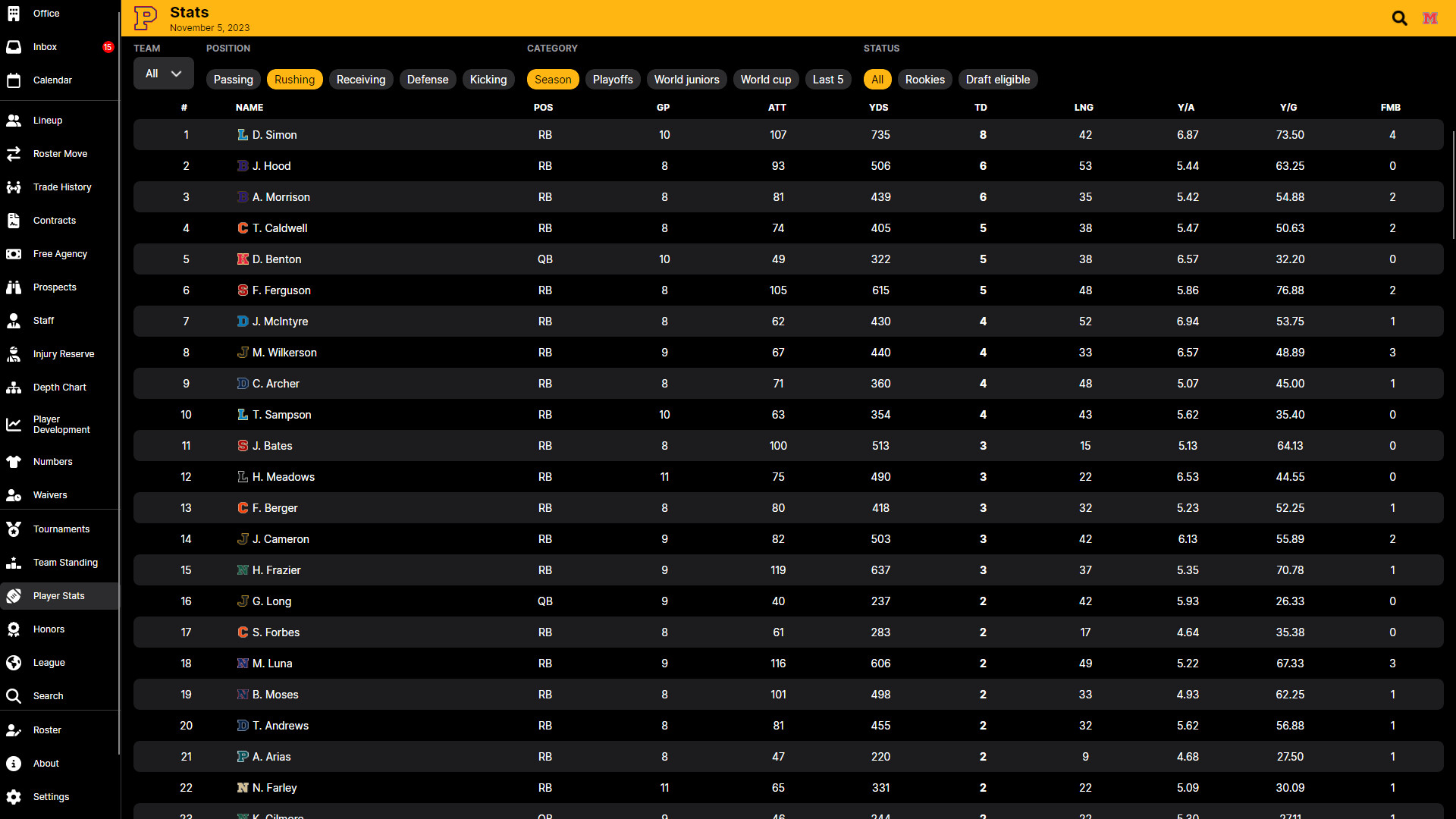 Football Legacy Manager 25 screenshot 4